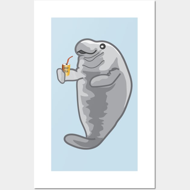 Iced Manatee Wall Art by bullshirter